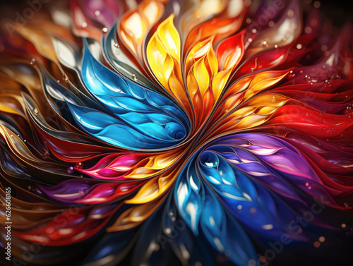 Abstract fractal patterns Generative AI..