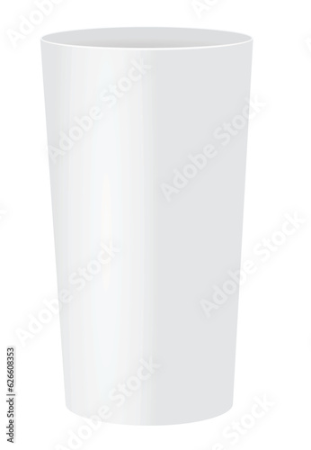 Cardboard or plastic coffee cup. vector illustration