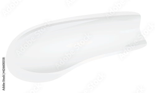 White cream smear. vector illustration