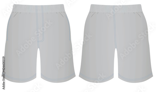 Grey  male shorts. vector illustration