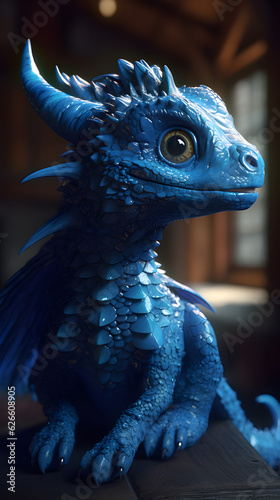 blue dragon head