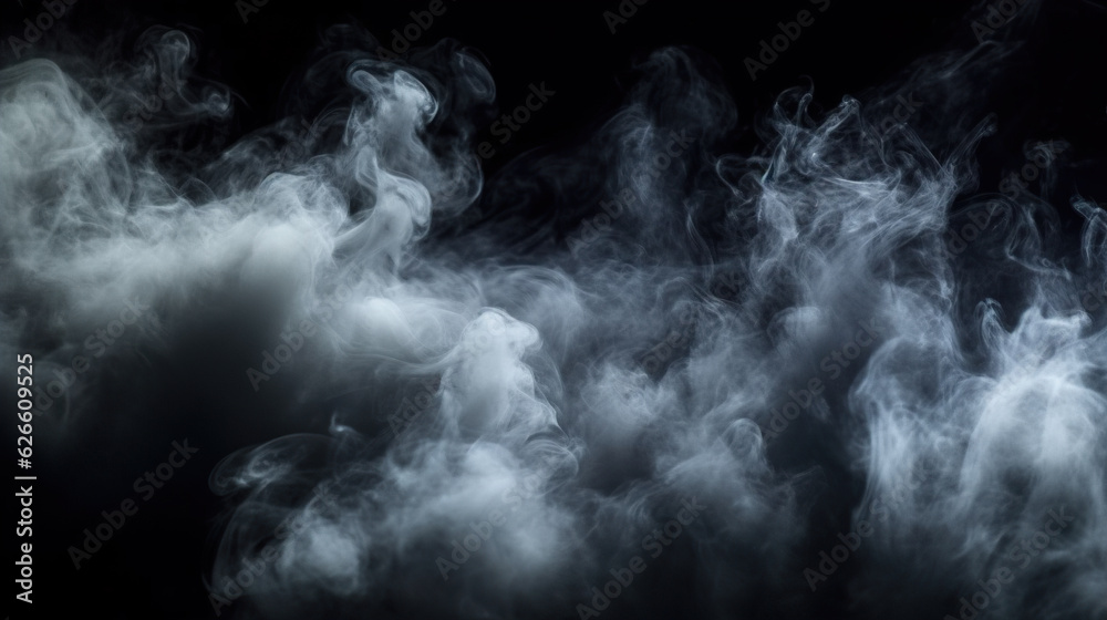 Fog in the dark. Smoke and fog on defocused Halloween background
