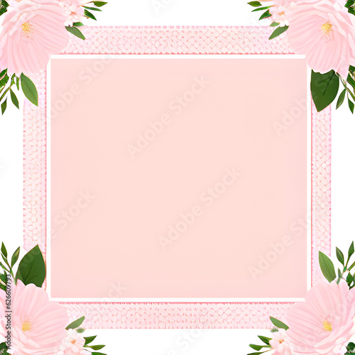 pink flower frame
