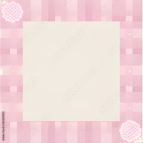 pink background with a frame for text