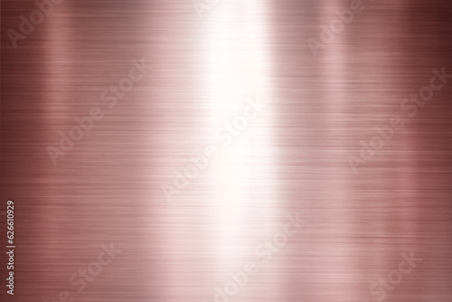 shiny copper surface reflects light