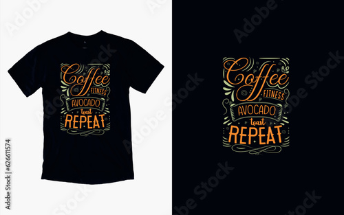 Embrace the Coffee Life, Caffeine Chronicles Embrace the Brew, Coffee T-shirt Design photo