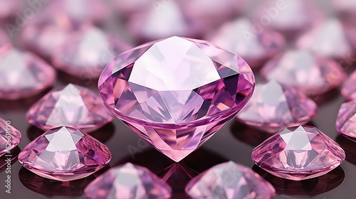 Diamond. Pink Diamonds isolated on a Luxury Background. Background With a Copy Space. Brilliant. Made With Generative AI.