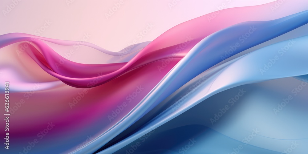 Abstract light magenta and light azure swirl wave on white background. Flow liquid lines design element, generative ai Abstract light magenta and light azure swirl wave on white background. Flow liquid lines design element, generative ai