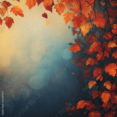 Autumn background with leaves Nature background
