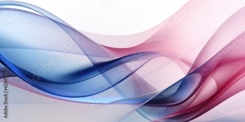 Abstract red and blue swirl wave on white background. Flow liquid lines design element, generative ai