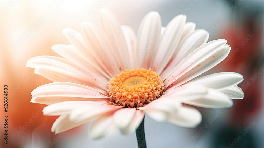 Close up of white gerbera daisy flower, shallow depth of field Close up of white gerbera daisy flower, shallow depth of field
