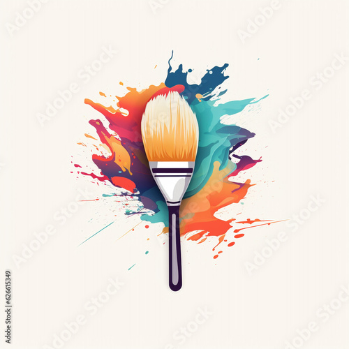 Paint brush logo design