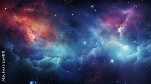 Colorful space galaxy cloud nebula for background © Papisut