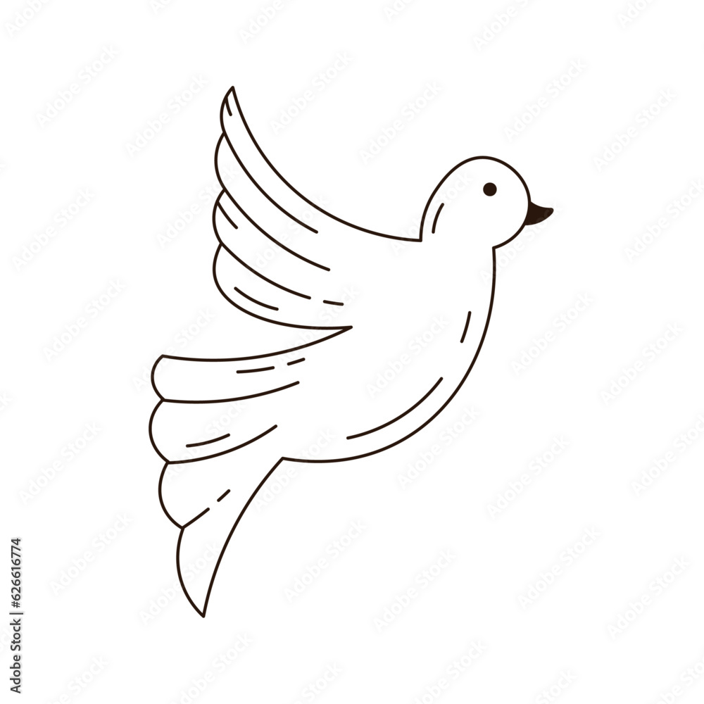 Dove of peace icon. Flying bird. Peace concept. Vector illustration
Dove of peace icon. Flying bird. Peace concept. Vector illustration