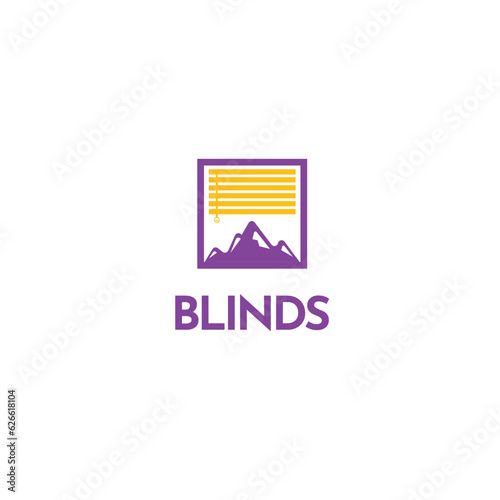 Window blinds covering logo design company vector file 300dpi