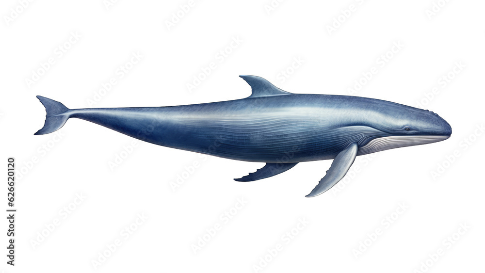 Fototapeta premium Blue Whale isolated on transparent background