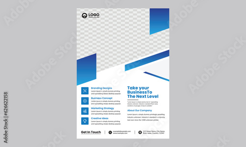 poster flyer pamphlet brochure cover design layout space for photo background, vector illustration template in A4 size