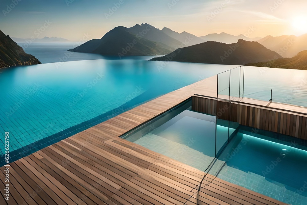 Fototapeta premium swimming pool generative by AI technology