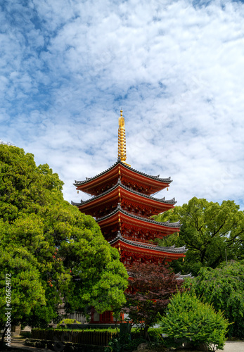 Obraz na płótnie Tochoji Temple Pagoda in Fukuoka w salonie