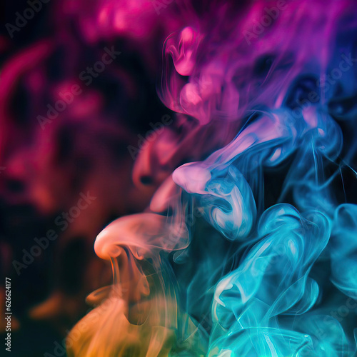 Colorful Smoke Rhythms, Generative AI