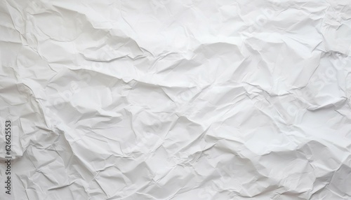 White Blank Crumpled and Creased Paper Poster Texture Background. Generative ai
