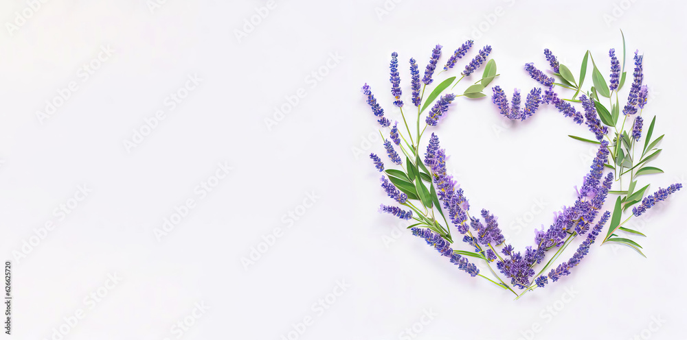 Lavender Petal Harmony: Beauty in Flowers, White Background, Generative AI