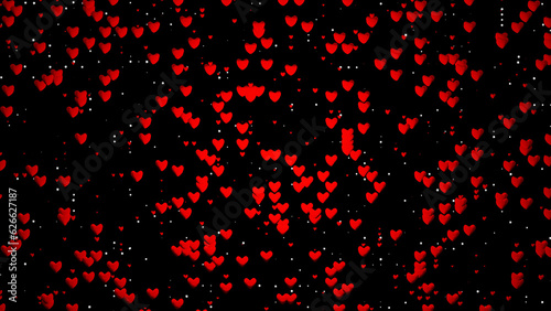 Love background with lots of red hearts