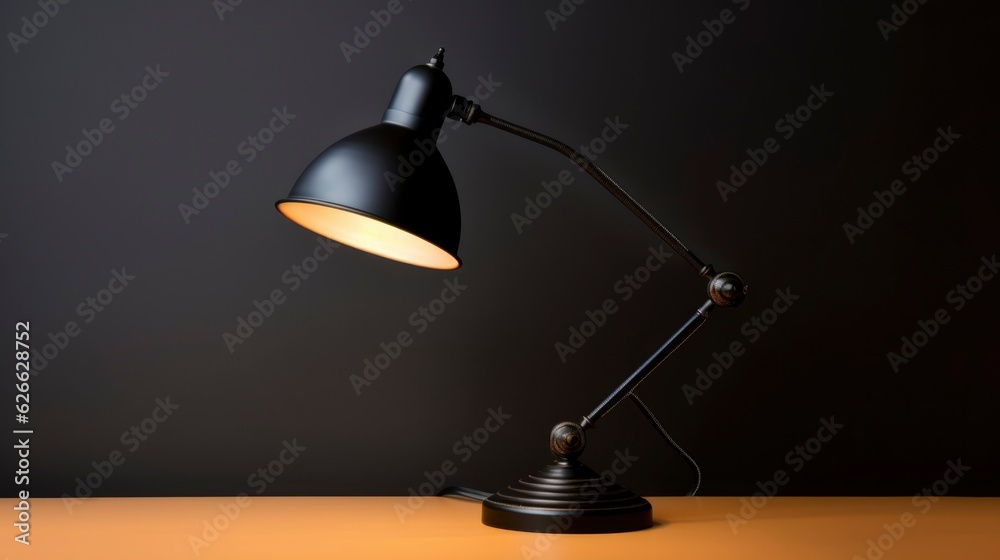A Photo of Minimalist Desk Lamp with Adjustable Arm. created with Generative AI technology