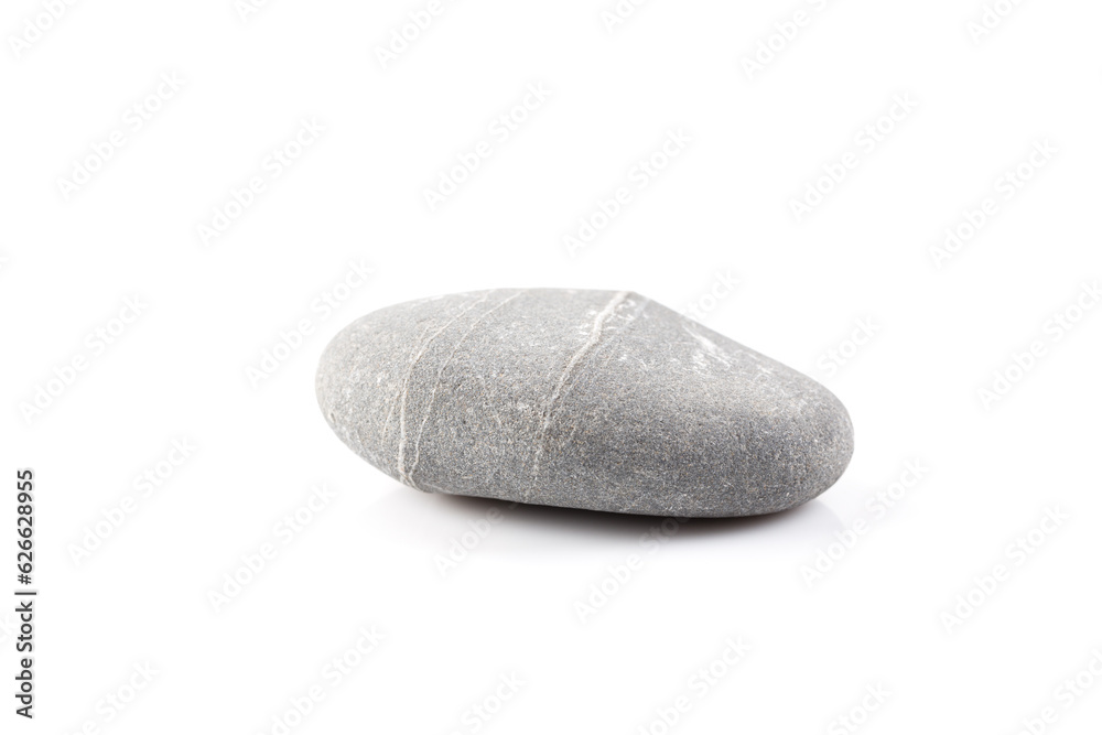 Gray stone - isolated over white Gray stone - isolated over white