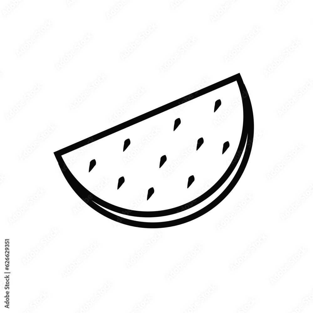 watermelon outline icon vector illustration eps watermelon outline icon vector illustration eps