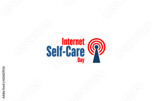 internet self care day background template Holiday concept