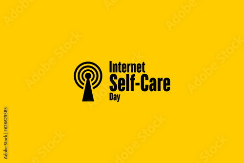internet self care day background template Holiday concept