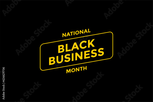 National Black Business Month background template Holiday concept