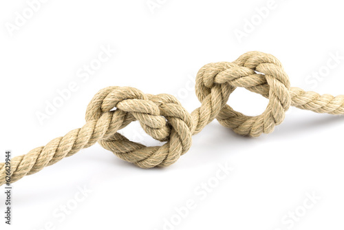 Two heart shape knot of rope © romantsubin