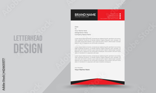 Modern & creative Letterhead template design, Letterhead design