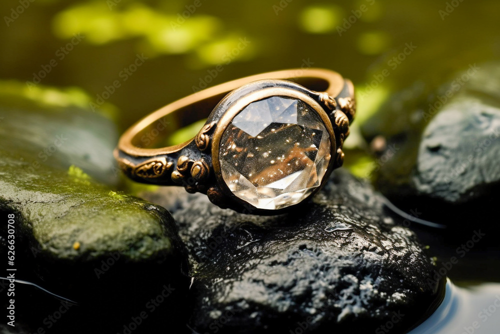 Holiday at beach - lost ring. Generative AI. Holiday at beach - lost ring. Generative AI.