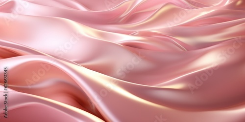 Fototapeta Naklejka Na Ścianę i Meble -  Abstract 3d pink fabric background, organic lines texture.