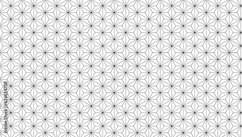 Asanoha Pattern. Trendy stylish design for social media and packaging. Creative idea for medical, technology or science design. Isolated on white background. Vector
