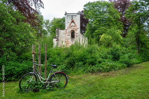 House of the Templers in public park at the river Ilm in Weimar, Thuringia, Germany. photo