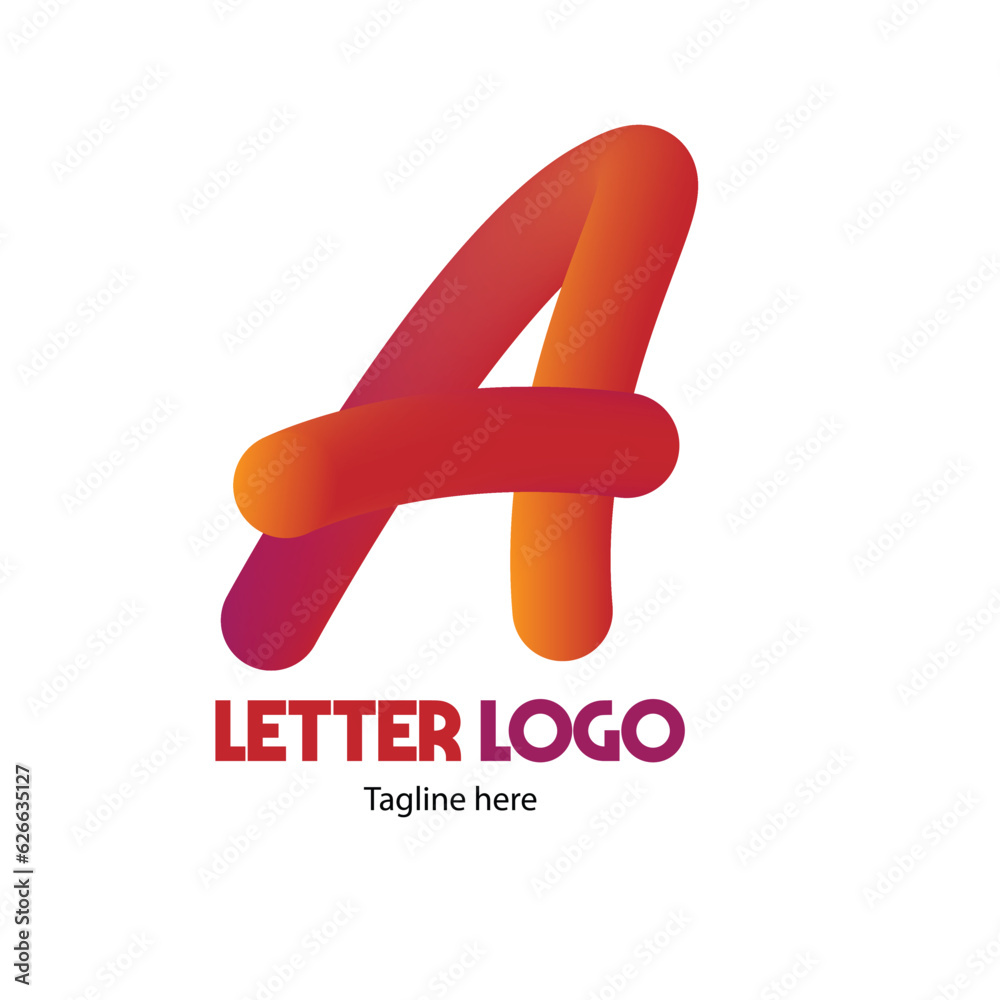 A letter mark alphabet initials based logo with abstract A design and dummy text on white background. A letter mark alphabet initials based logo with abstract A design and dummy text on white background.