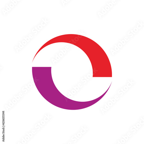 Circle balance business logo vector image
