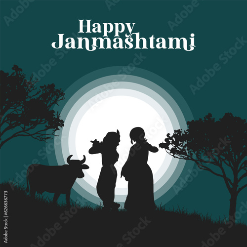 Radha Krishna Janmashtami Social media post