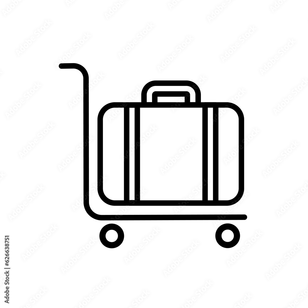 Luggage catr - vector icon Luggage catr - vector icon