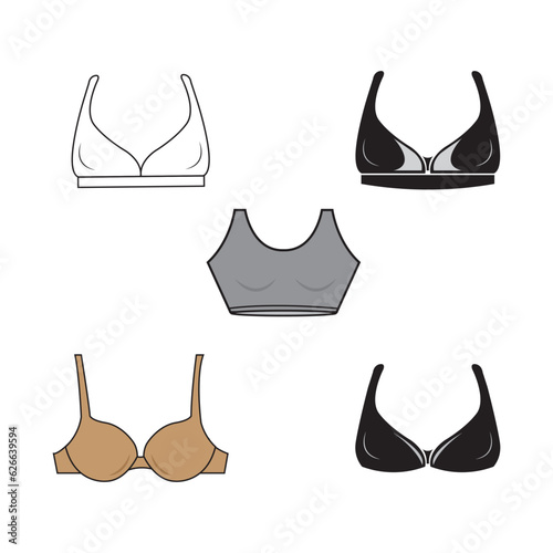 bra icon logo vector design template