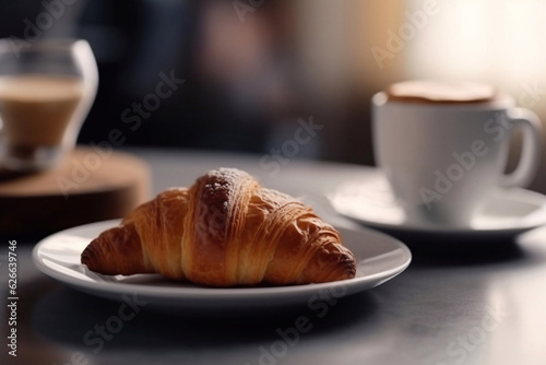 Sweet pastries for coffee or tea. Breakfast. Generative AI.
