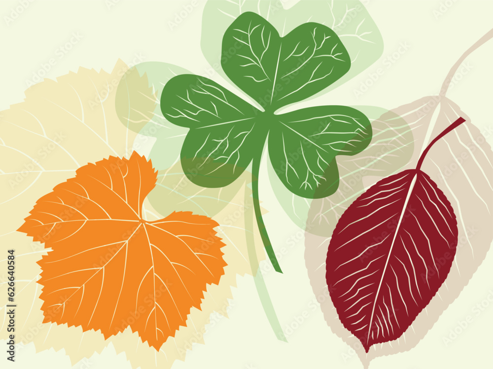 Vector drawing. Autumn leaves. Leaves in vector