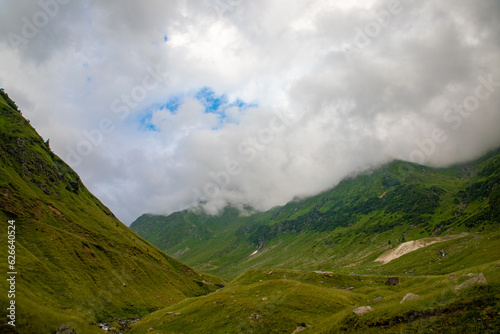 Landscape from Fagaras mountains - Romania on a rainy day