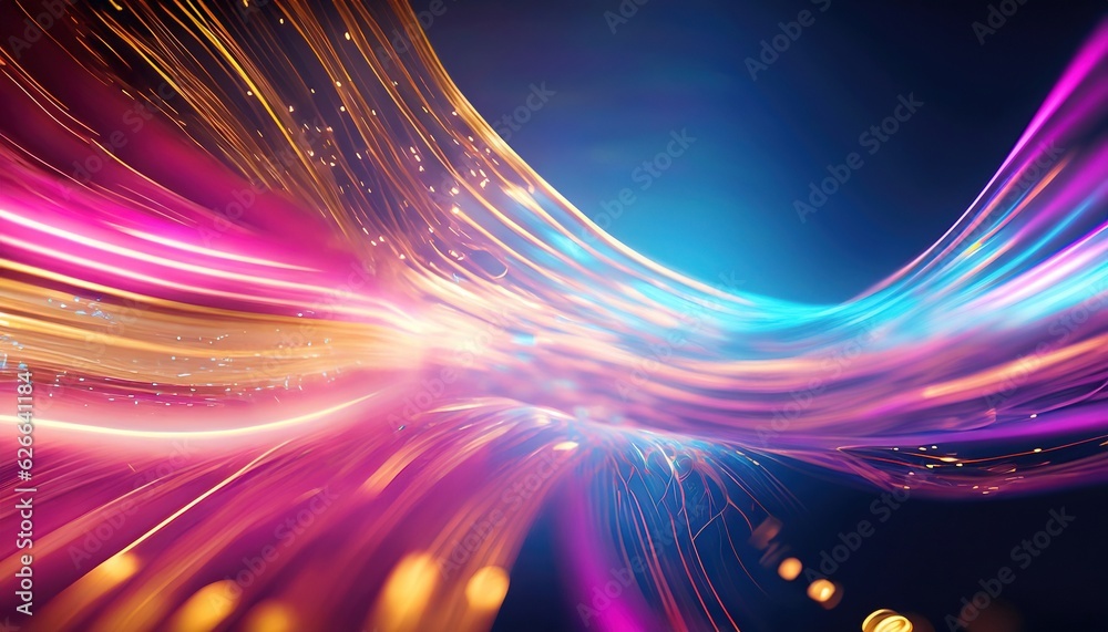 Neon fiber optic lines abstract texture background, abstract speed lines technology background Neon fiber optic lines abstract texture background, abstract speed lines technology background