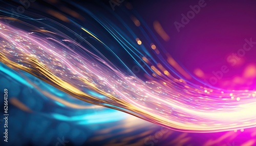 Neon fiber optic lines abstract texture background, abstract speed lines technology background