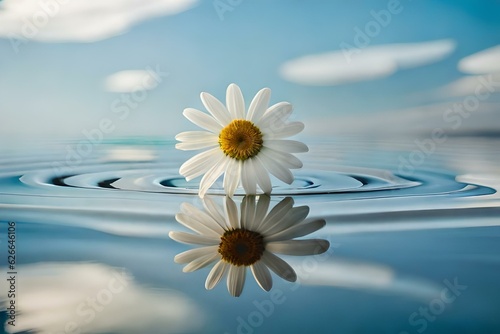 daisy in water generated AI